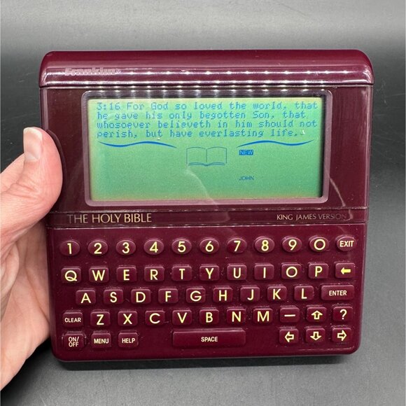 Vintage Franklin Holy Bible Electronic King James Version Manual Case 1989 Korea - Picture 3 of 11